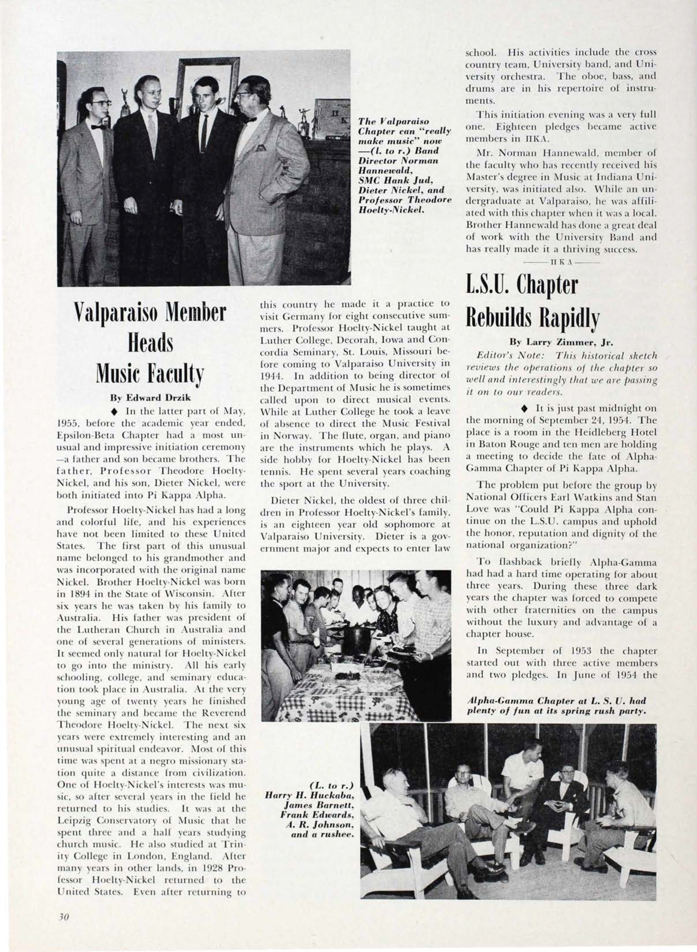 Valparaiso Member Heads Music Faculty